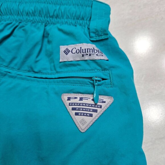 Columbia PFG Backcast III Water Shorts Mens Small Turquoise Blue Mesh Liner SPF - Picture 11 of 11